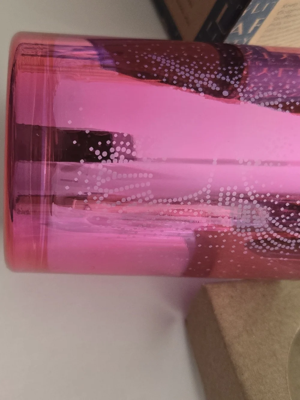 PartyLite Pink Hummingbird Glass Votive- Fits Tea Lights/Votives.